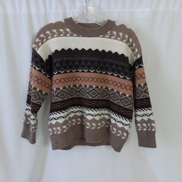 Romantichut Sweaters - Romantichut Pullover Patchwork Crew Neck Short Sweater